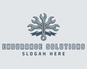 Mechanic Hardware Wrench  logo design