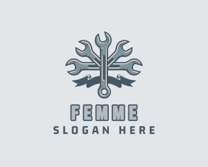 Mechanic Hardware Wrench  logo design