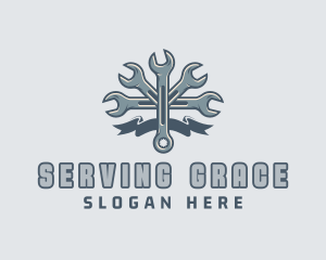 Mechanic Hardware Wrench  logo design