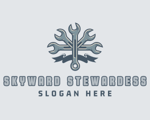 Mechanic Hardware Wrench  logo design