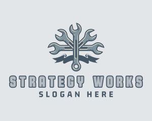 Mechanic Hardware Wrench  logo design