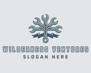 Mechanic Hardware Wrench  logo design