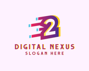 Digit - Speedy Number 2 Motion Business logo design