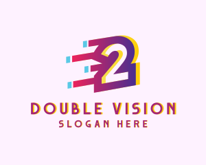 Two - Speedy Number 2 Motion Business logo design