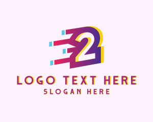 Digit - Speedy Number 2 Motion Business logo design