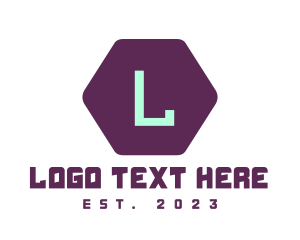 Eighties - Minimalist Hexagon Lettermark logo design