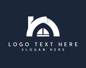 Construction - Modern House Chimney logo design