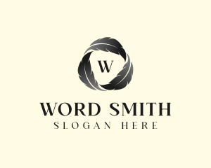 Author - Feather Writer Author logo design