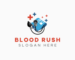 Medical Blood Pressure Pump logo design