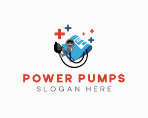 Medical Blood Pressure Pump logo design