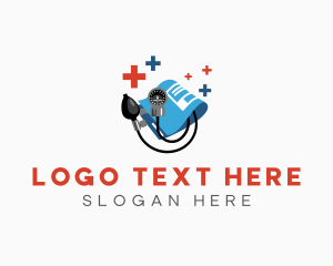 Health - Medical Blood Pressure Pump logo design