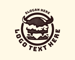Horns - Monster Burger Hamburger logo design