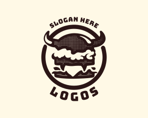 Horns - Monster Burger Hamburger logo design