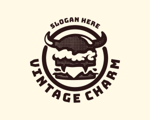 Old Fashioned - Monster Burger Hamburger logo design