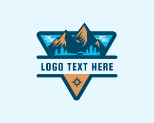 Explore - Mountain Summit Adventure logo design