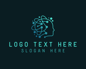 Head - AI Brain Circuit logo design