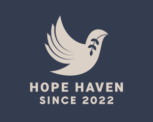 Hope Dove Bird Branch logo design