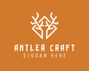 Antlers - Antlers Branch Twig logo design