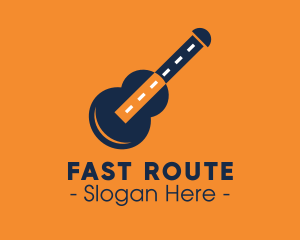 Route - Blue Guitar Road logo design