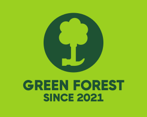 Green Tree Hammer logo design