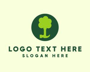 Green - Green Tree Hammer logo design