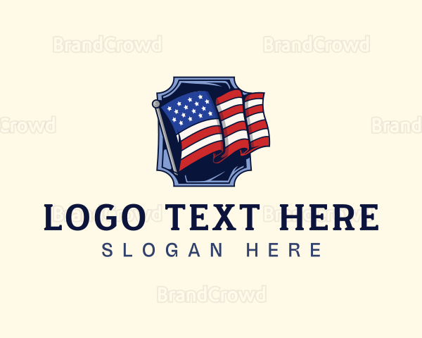 American Nationality Flag Logo