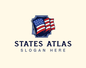 American Nationality Flag  logo design