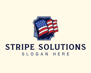 American Nationality Flag  logo design