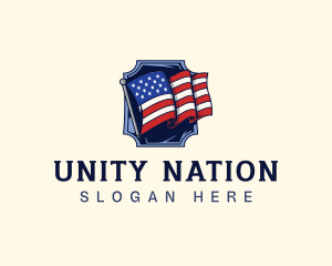 American Nationality Flag  logo design