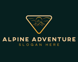 Alpine - Alpine Mountain Sun logo design
