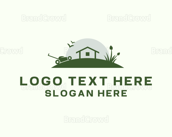 Lawn Mower Garden Tool Shed Logo