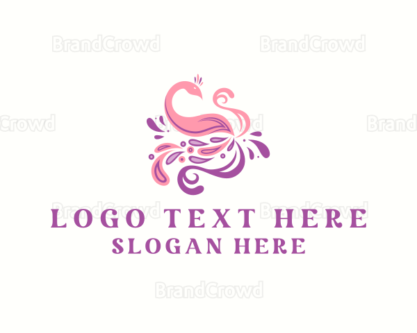 Swan Swirl Paint Logo