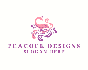 Swan Swirl Paint logo design