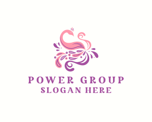 Splash - Swan Swirl Paint logo design