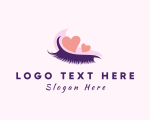 Makeup Artist - Beautiful Heart Eyelash logo design