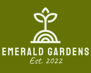 Garden Seedling Plant  logo design