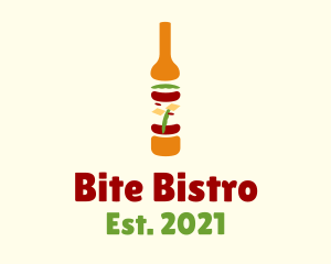 Gourmet Food Wine Bistro logo design