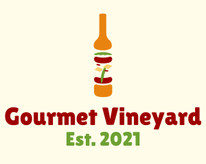 Gourmet Food Wine Bistro logo design