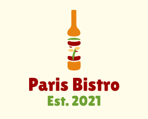 Gourmet Food Wine Bistro logo design