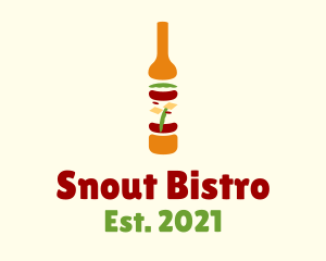 Gourmet Food Wine Bistro logo design