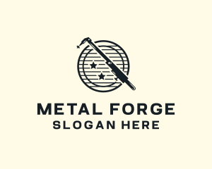 Foundry - Welding Torch Metalworks Fabrication logo design