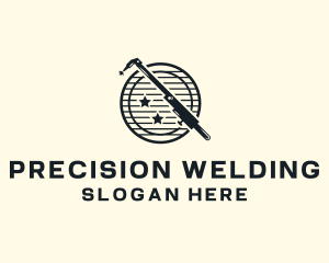 Welding Torch Metalworks Fabrication logo design