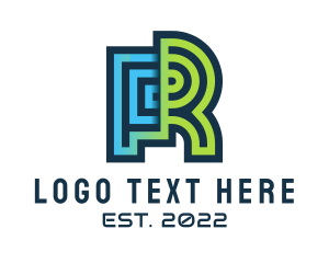 Technology - Technology Letter R logo design