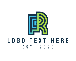 Application - Technology Letter R logo design