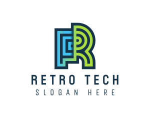 Technology Letter R  logo design