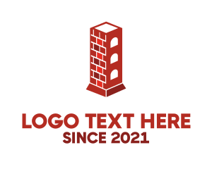 Smoke - Brick Chimney Building logo design