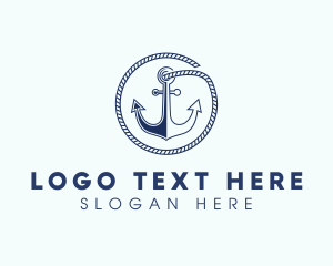 Vessel - Ship Marine Anchor logo design