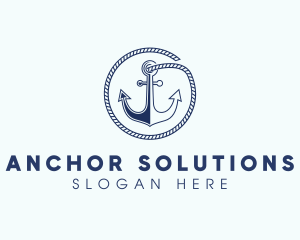 Ship Marine Anchor logo design