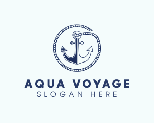 Ferry - Ship Marine Anchor logo design