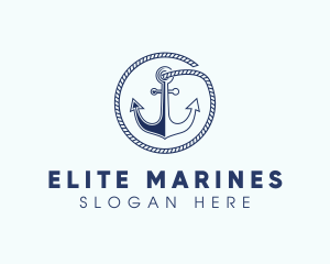 Ship Marine Anchor logo design